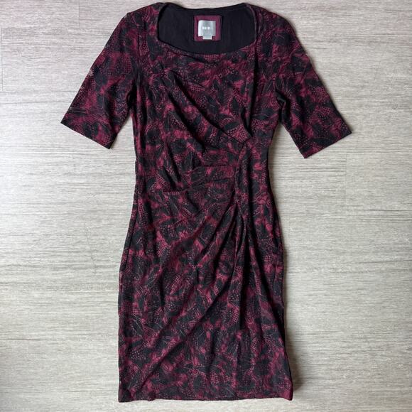 Anthropologie Dresses & Skirts - Anthropologie Maeve Elorn Sheath Dress Women 6 Floral Velvet Lace Dark Romance